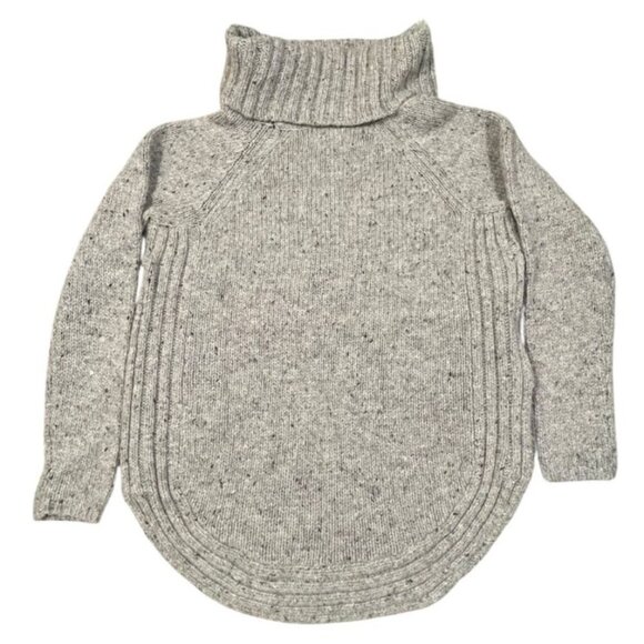 Cynthia Rowley Gray Wool Blend Chunky Cowl Neck Sweater SIZE-LARGE - Picture 3 of 7